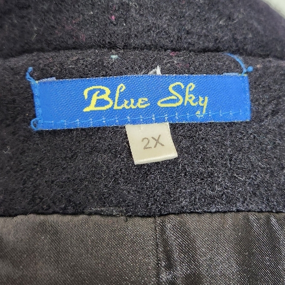 Blue Sky Tailored Wool Overcoat Plus Size - Picture 3 of 16